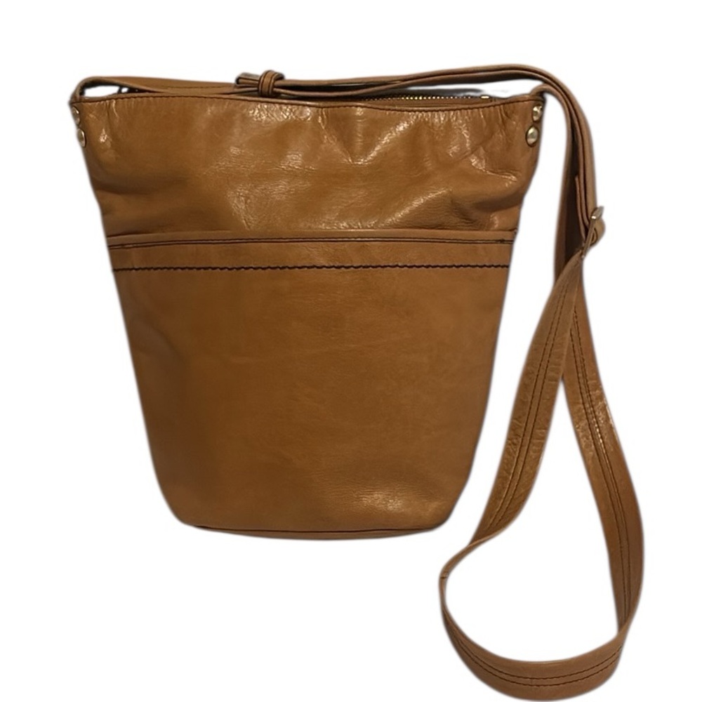 Hobo International smooth leather tan crossbody, 10x9x4